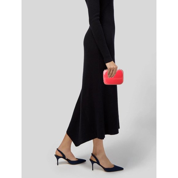 Retro, Fendi two way- clutch red & tortoise shell Lucite clam shell style purse - Picture 2 of 16